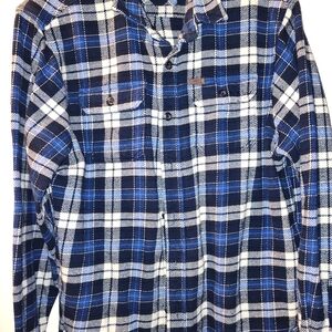 Orvis Blue and White Plaid Casual Shirt